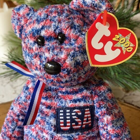 2000 USA Patriotic Bear Ty Beanie Baby - Picture 2 of 9
